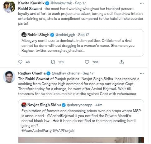 Kavita Kaushik Takes Jibe at AAP’s Raghav Chadha For Calling Navjot Sidhu ‘Rakhi Sawant of Punjab Politics’